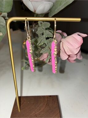 Silpada Vintage Pink Gold-Edged Dangle Earrings - Women's Jewelry